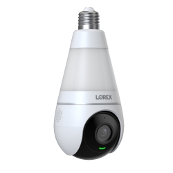 LOREX 2K Wi-Fi Smart Lightbulb Camera | E26/e27 Socket | Pan-Tilt View, Color Night Vision, Person & Vehicle Detection | 2-Way Talk | Alexa/google