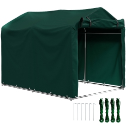 OUTSUNNY 7' X 5' Garden Storage Tent, Uv Resistant Bike Shed, Patio Storage Shelter \w Roll-Up Zipper Door, Outdoor Waterproof Carport Shelter For