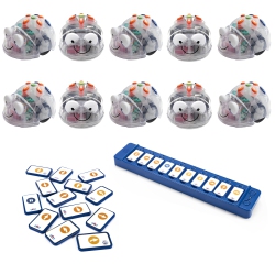 TTS 10 See & Say Bot Programmable Robot \w Free Tactile Code Reader & Free Tactile Standard Tile Pack, Stem Educational Class Teaching & Learning