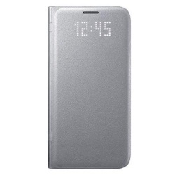 SAMSUNG Galaxy S7 Led Flip Wallet Cover - In Silver