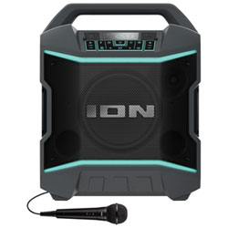 ION Audio Party Boom Plus Karaoke System with Microphone & Radio
