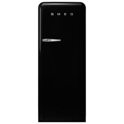 Open Box - Smeg 50's 24" 9.2 Cu. Ft. All-Fridge Refrigerator (FAB28URBL3) - Black - Perfect Condition
