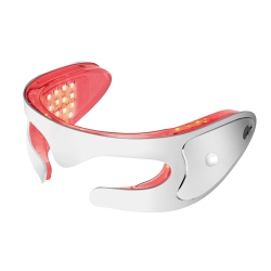 MYACUC Led Light Therapy Eye Beauty Device, 3 Modes Light Eye Mask for Anti-Aging, Skin Rejuvenation, Dark Circles & Wrinkles-White In Red