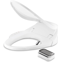 KOHLER K-4108-0 C3 230 Electric Bidet Seat With Touchscreen Remote Control, Quiet-Close Lid And Toilet Seat In White