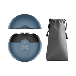 OKMI Portable Electric Razor Men, Waterproof Wet Dry Cordless Face Shaver, Rechargeable Grooming Beard Trimmer for Home Travel (Navy)