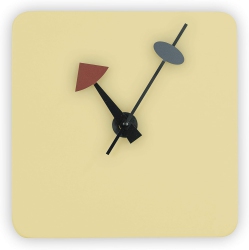 LEISUREMOD Manchester Modern Design Square Silent Non-Ticking Wall Clock