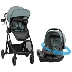 Evenflo Omni Ultra Stroller with Revolve180 LiteMax NXT Rotational Infant Car Seat - Pacific Green