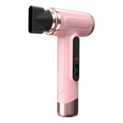 MYACUC Cordless Hair Dryer, Rechargeable Blow Dryer, 3 Adjustable Cold Hot Wind Hair Dryer, Portable Hair Styling Tool for Travel Camping-Pink