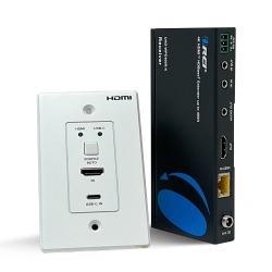 OREI 4K Wall Plate HDMI Extender Over Cat 6/7 Up to 400 Feet With HDbaset(Uhd-Wpe400R-K)