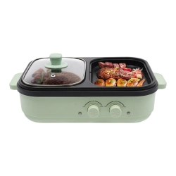 JOYDING Multi-Purpose Hot Pot Electric Hot Pot With Grill Area 110V 1300W