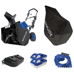 SNOW JOE 24 V Snow Blower Ionmax, 2X4.0-Ah Batteries, Dual Port Charger, & Cover