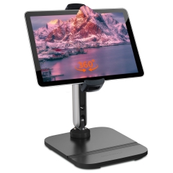 SHOPPINGALL Tablet Stand for 4.7"-13" Phone/tablet, Ipad, Iphone, Samsung, Google, Kindle, Fully Adjustable Portable Device Holder - Sa-209D3-Black
