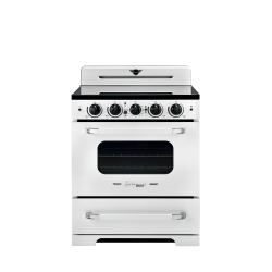 UNIQUE APPLIANCES - Classic Retro 3.9 Cu. Ft. Freestanding Induction Range With Air Fry - Marshmallow In White