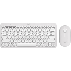 LOGITECH Pebble 2 Bluetooth Optical Ergonomic Keyboard & Mouse Combo - In White
