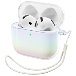 ORNARTO Compatible \w Airpods 4 Case Cute 2024, Anti-Drop Full Protective Tpu Case for Airpods 4Th Generation, Front Led Visible Bling