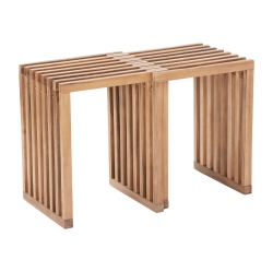 RUG BRANCH Riviera Extendable Stool (Set Of 2) Natural