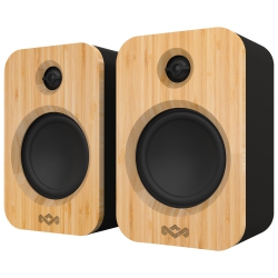 HOUSE OF MARLEY Refurbished (Excellent) - Get Together Duo, Powerful Bookshelf Speakers With Wireless Bluetooth Connectivity