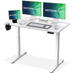 MOTIONGREY Ergo2 - Adjustable Electric Standing Desk \w Memory Settings - 43"x24" Top Frame - Ergonomic Sit-To-Stand Desk for Home And Office - \w