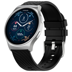 MOTOROLA Refurbished (Good) Moto Watch 120 45MM Smartwatch With Heart Rate Monitor - Silver/black