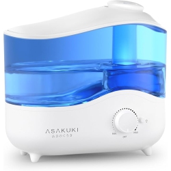 ASAKUKI 4L Top Fill Cool Mist Humidifier for Bedrooms And Large Rooms, Quiet Ultrasonic Design, Oil Diffuser, 360° Nozzle, Auto Shut-Off, Night