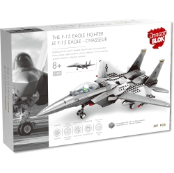DRAGON BLOK - Aircraft - F-15 Eagle Model Fighter Jet - Military Building Block Set - 262 Pieces