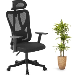 MOTIONGREY Mc3 Ergonomic Office Chair - Comfy High Mesh Back Support \w Adjustable Armrests - Desk Computer Chairs Perfect for Home Gaming And