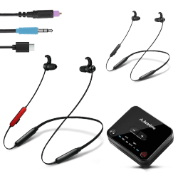 AVANTREE Ht41866-Q - Wireless Earbuds for Tv Listening (Set Of 2), 20H Neckband Headphones \w Bluetooth Transmitter for Optical Digital Audio, 3.5Mm
