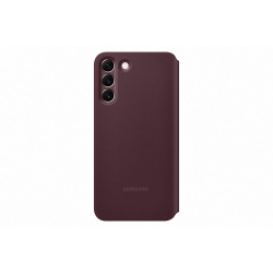 SAMSUNG Official S22+ Smart Clear View Cover - In Burgundy