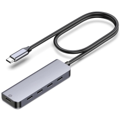 NIERBO 2Ft Long Cable USB C Hub With 4 USB C Data Port & Type C Power Supply, USB C Splitter for 2018-2023 Macbook Air/macbook Pro/imac/ipad