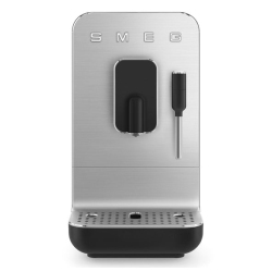 SMEG - Fully Automatic Espresso Machine With Integrated Grinder Steam Wand 6 Presets Programmablebcc02Blmus In Black