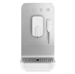 SMEG - Fully Automatic Espresso Machine With Integrated Grinder Steam Wand 6 Presets Programmable Bcc02Whmus In White