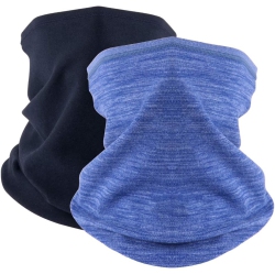 PETGINHOME - 2 Pack Winter Neck Warmer Gaiter Outdoor Sports, Soft Fleece Windproof Face Cover Mask Scarf Bandana for Men & Women