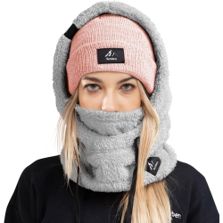 PETGINHOME - Balaclava Cold Weather Fleece Windproof Ski Mask Face Mask Neck Warmer Scarf Helmet Breathable Thermal In Multicolor