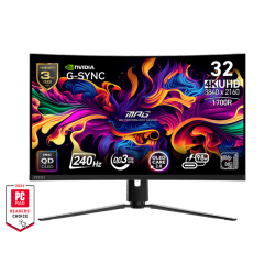 MSI 32" 3840 X 2160 (Uhd) 240Hz 0.03Ms (Gtg) Curved Qd-Oled Gaming Monitor Tilt Swivel Height Pivot Adjustable (Mpg 321Curx Qd-Oled)