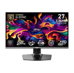 MSI 27" 3840 X 2160 (Uhd) 240Hz 0.03Ms (Gtg) Qd-Oled Gaming Monitor Dp 2.1, Tilt Swivel Height Pivot Adjustable (Mpg 272Urx Qd-Oled)