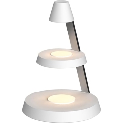 HTUTWOO Magnetic Wireless Charger 3 In 1 Tower Standing Upright Double Layer Night Light High-Power Convenient (Pure Style) In White