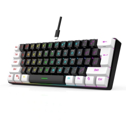 RISOPHY 60% Wired Gaming Keyboard, RGB Backlit Ultra-Small Keyboard, Waterproof Portable, Computer/mac Game Keyboard (Black)