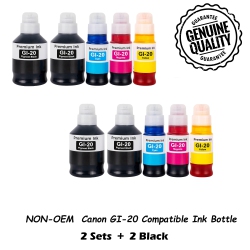 BESTONER [High Yield] 10Pk Compatible Ink Refill Bottle Replacement for Canon Gi20 Gi-20 Gi 20 Ink - Canon Pixma G5020, Pixma G6020, Pixma G7020