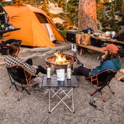 PETGINHOME Camping Folding Table, Lightweight Aluminum Compact Outdoor Side Table for Camping Picnic Hiking Bbq, Small