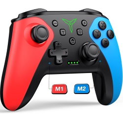 VECELOLIBILIS Wireless Switch Controller for Nintendo Switch/lite/oled Controller, \w A Mouse Touch Feeling On Back Buttons, \w Wake-Up, Programmable
