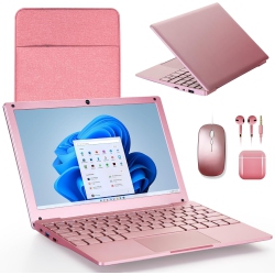 NBD Laptop Computer, Windows 11 Laptop, 8GB+128GB, Intel Celeron Dual Core Processors, 10" Laptops, Bluetooth Wifi Webcam HDMI, And Laptop Bag, Mouse