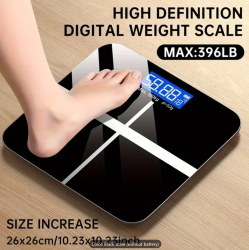 PRISMI High-Precision Weight Scale \w Led High-Definition Display Screen And Temperature Display (Switchable Between Kg And Pounds), Ultra Wide