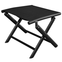 VIDAXL Folding Footstool Aluminium And Textilene In Black