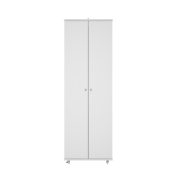 HOMSEE Tall Storage Cabinet With Rolling Casters And Multiple Shelves (70.9" H X 23.6" W X 15.7" D) In White
