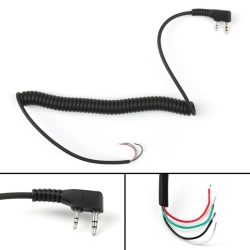 TOPTENG 2Pin 4 Wire Speaker Mic Cable Linefor Baofeng Uv5R Kenwood Tk370 Motorola