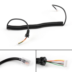 TOPTENG 5PCs Rj45 6Pin Speaker Mic Cable Line Cord for Yaesu Mh48A Ft-8800 Ft-1802 Radio