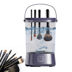 MYACUC Electric Makeup Brush Cleaner, Makeup Brush Cleaning Machine, Automatic Makeup Brush Cleaner, Cosmetic Brush Cleaning Tool-Purple