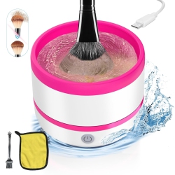 MYACUC Makeup Brush Cleaner Machine, Electric Makeup Brush Cleaner, Automatic Spinning Make Up Brush Cleaner Fast Deep Cleaning for All Size Makeup