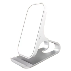 YOULIGHTS 2 In 1 15W Wireless Charger And Car Holder Qi Quick Charge for Iphone 12 13 Android Wireless Charger Stand (White)