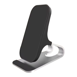 YOULIGHTS 2 In 1 15W Wireless Charger And Car Holder Qi Quick Charge for Iphone 12 13 Android Wireless Charger Stand (Silver)